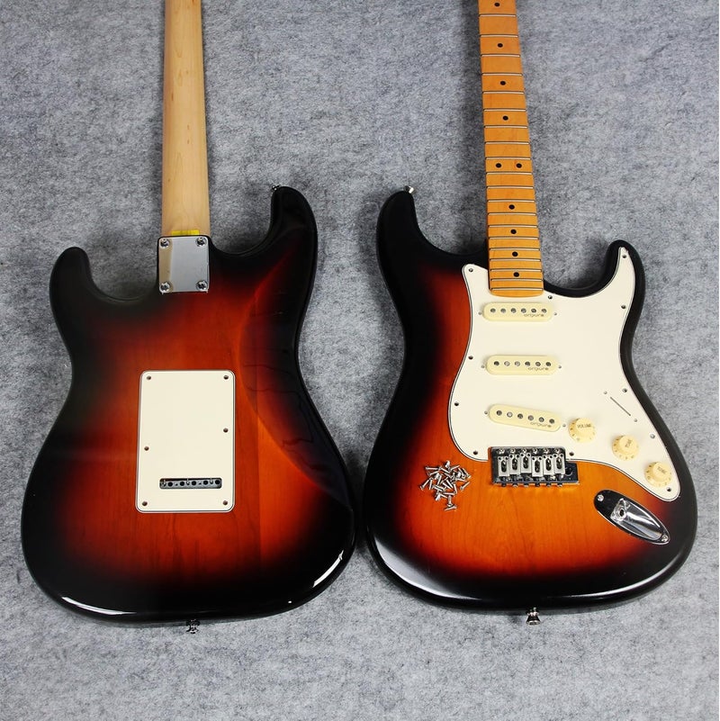 FLEOR SSS 11-Hole Electric Guitar Pickguard with Backplate and Pickguard Screws Set for ST Style Guitar Part,3Ply Cream - Image 5